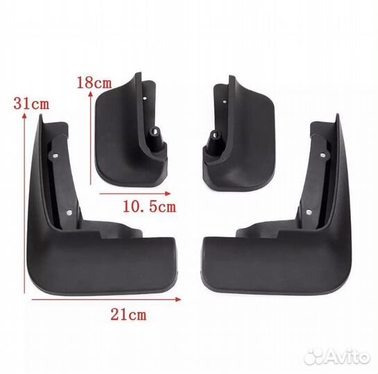 Брызговики VW volkswagen T5/T6, фольксваген Т5/Т6