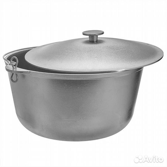 Казан алюминиевый с крышкой и дужкой Походный 8л