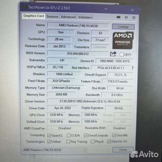 Мощный ноутбук HP 15.6 ssd/i3