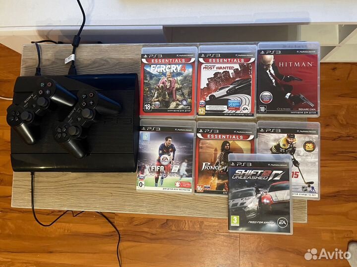 Sony PS3 super slim + 7 игр