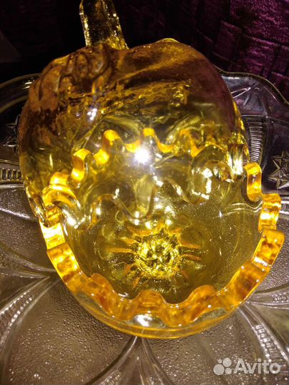 Лимонница Яблоко цветное стекло