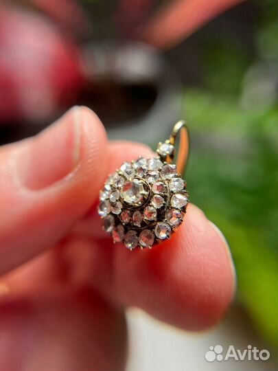 Золотые серьги старинные