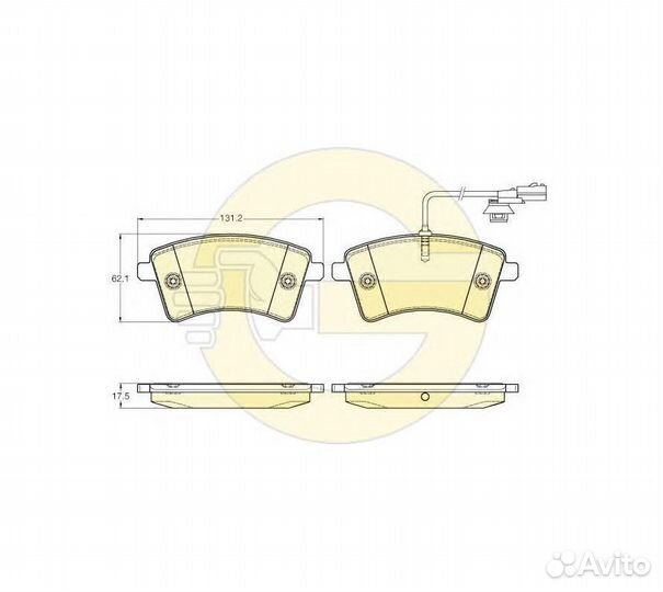 Колодки тормозные renault kangoo 08- пер