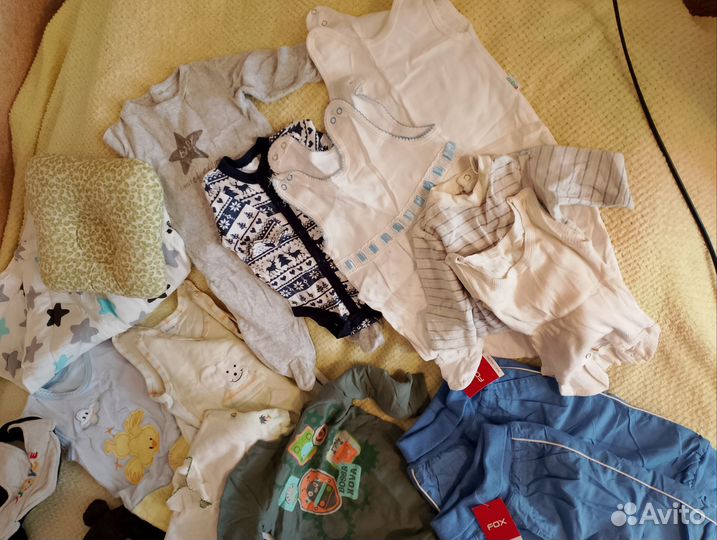 Пакет теплых вещей на новорожденного мальчика