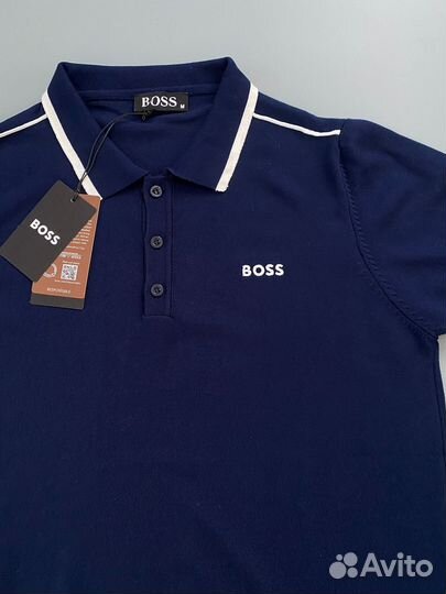 Мужское polo hugo boss синее