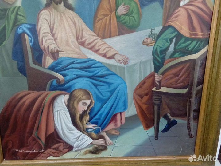 Икона картина маслом на холсте