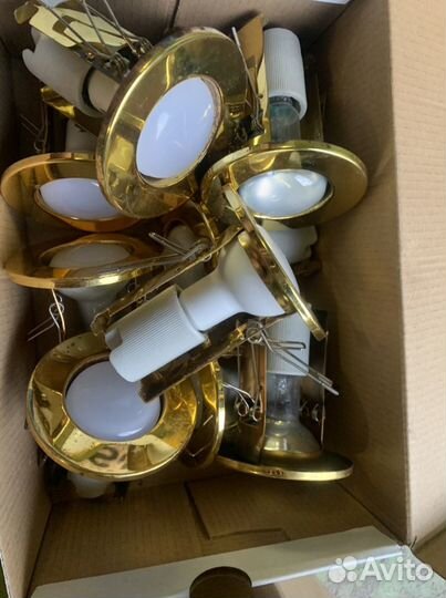 Светильник потолочный с лампочками 10 шт