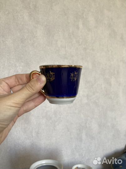 Чайный сервиз СССР кобальт винтаж