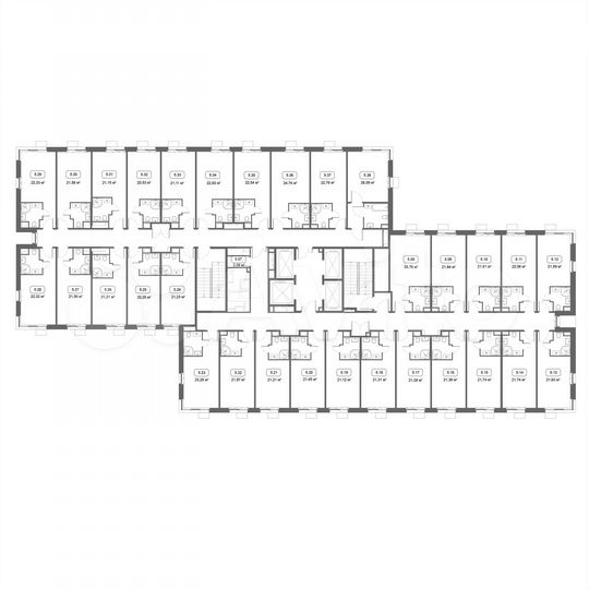 Апартаменты-студия, 20,5 м², 20/21 эт.