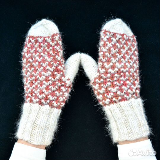 Варежки из собачьей и овечьей шерсти