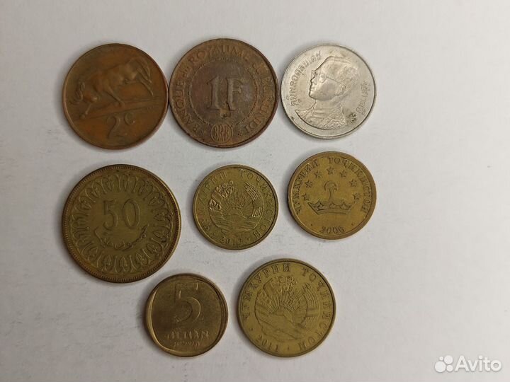 Монеты Азии и Африки 16 штук