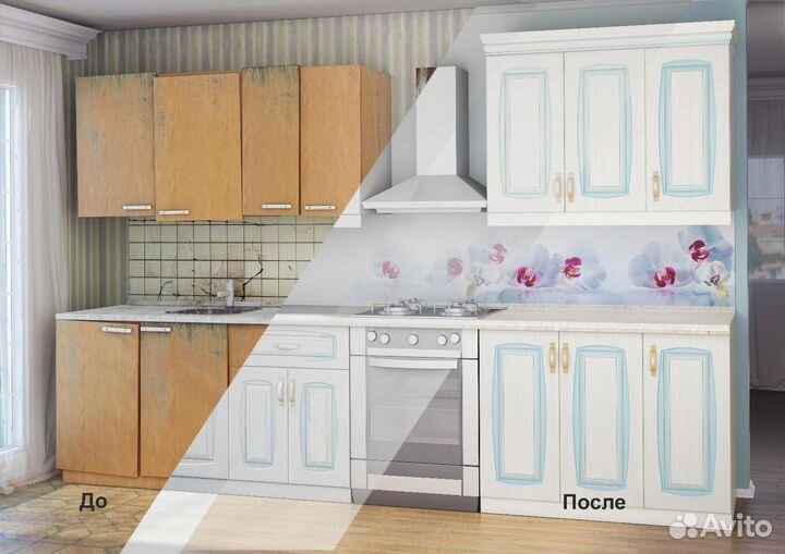 Замена фасадов столешницы кухни