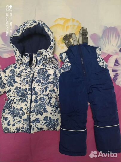 Зимний костюм для девочки kiko kids 80-98