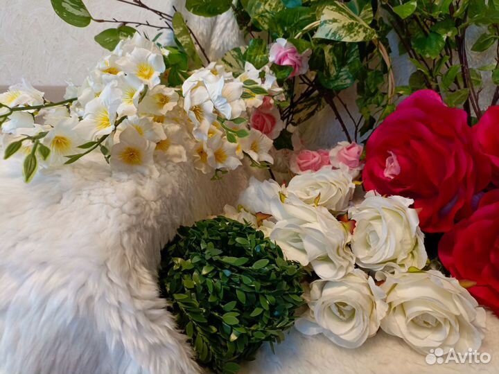 Искусственные цветы бу