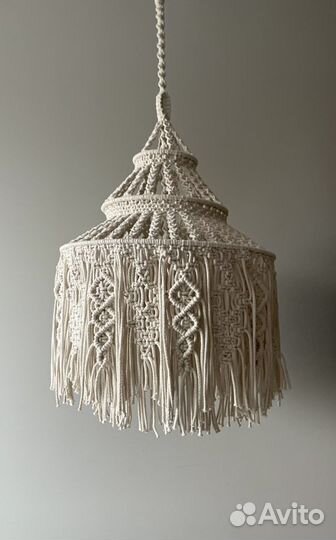 Светильник люстра макраме
