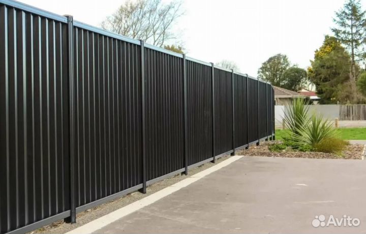 Забор из профлиста профессионально под ключ