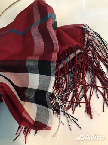 Палантин в клетку