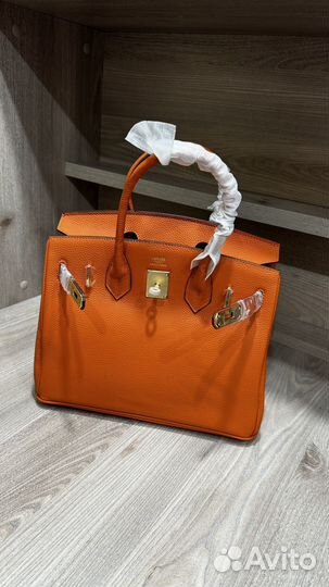 Сумка Hermes birkin 30 золото Натуральная кожа