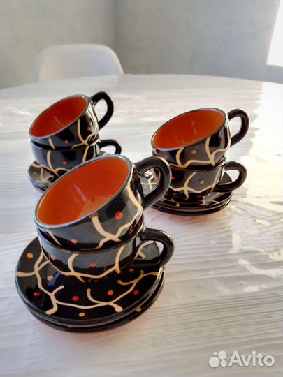 Кофейный сервиз винтаж глина Болгария