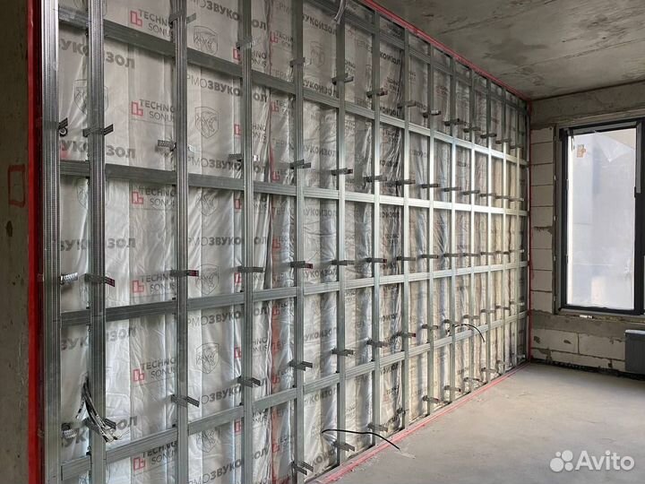 Шумоизоляция/Звукоизоляция стен, потолка, пола