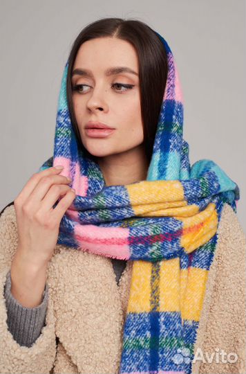 Палантин шарф женский теплый платок