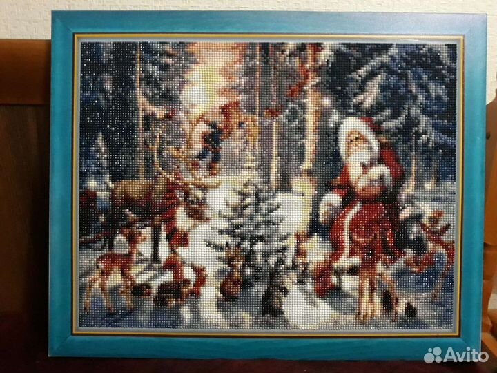 Картина новогодняя Алмазная мозаика