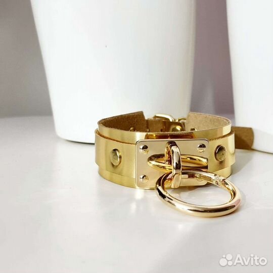 Чокер золотой с кольцом