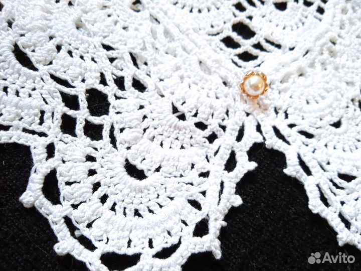 Воротничок вязаный на школьную форму