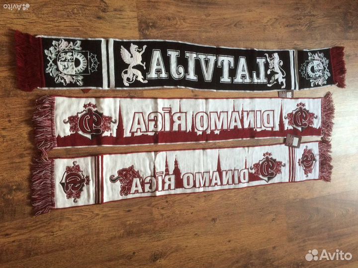Фирменные шарфы Латвия и Динамо Рига