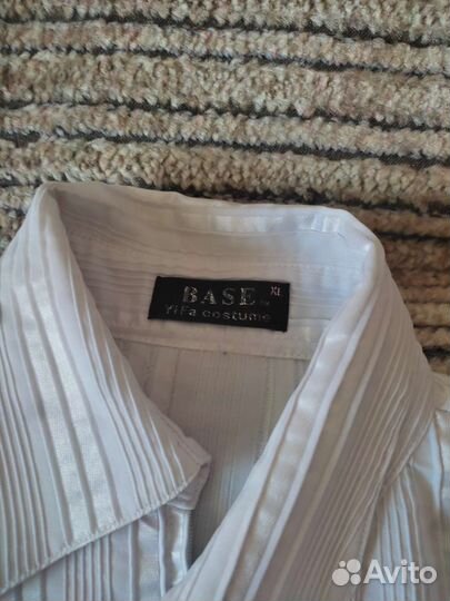 Рубашка белая на молнии для девочек