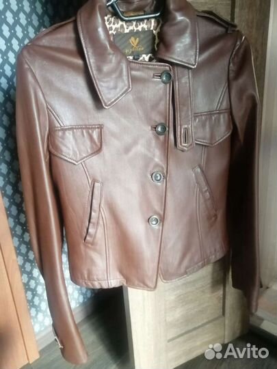 Куртка кожаная натуральная женская размер 44-46