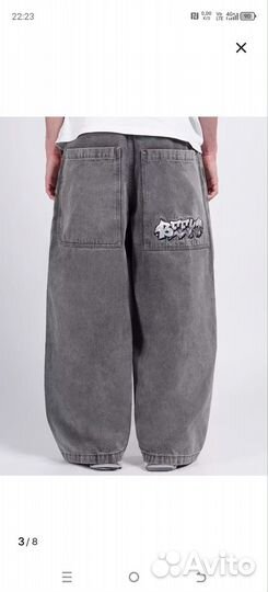 Джинсы трубы широкие оверсайз