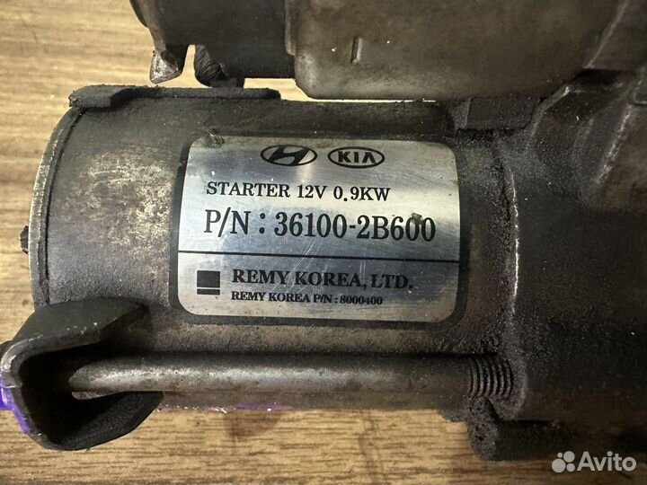 Стартер на hyundai solaris kia rio 3