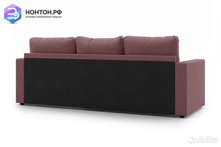 Диван угловой дельфин Торонто розовый