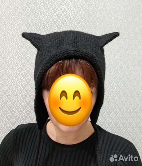 Чепчик женский с ушками (шапка с ушками)