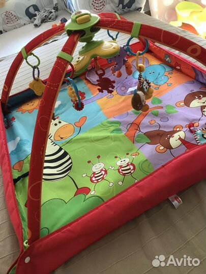 Развивающий коврик tiny love разноцветное сафари