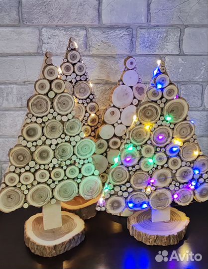 Эко ёлочка из спилов