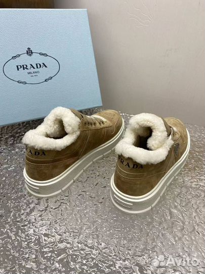 Женский кеды prada премиум качество