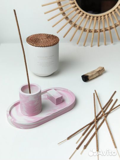 Подставка для благовоний/Пало Санто/Розовый