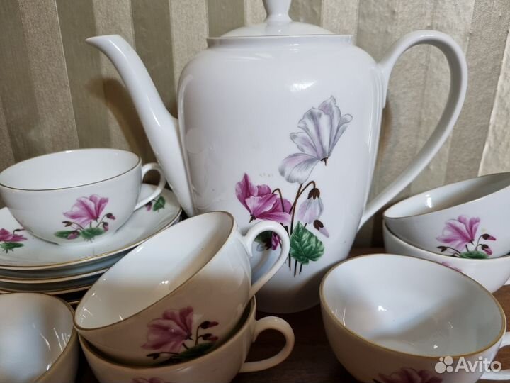 Фарфоровый чайный сервиз гдр fortuna