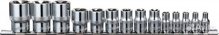 910614 набор головок торцевых 1/4, 3/8, 1/2DR