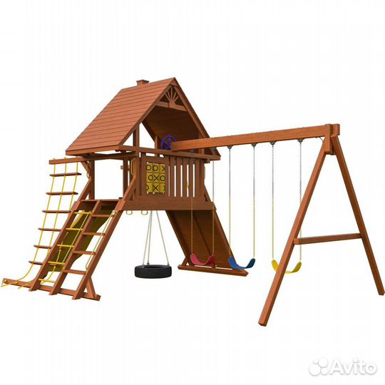 Площадка New Sunrise Зарница с деревянной крышей