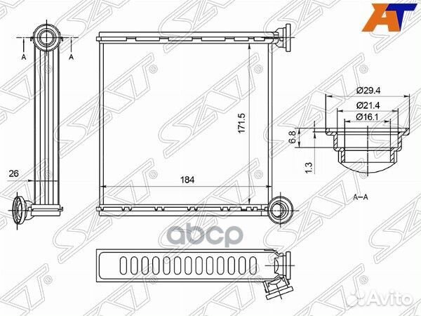 Радиатор отопителя салона audi A3 12/skoda OCT