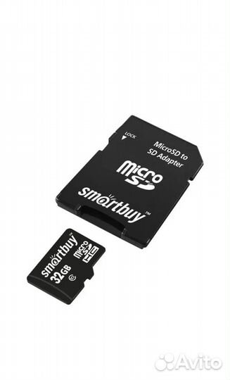 Карта памяти 32 GB 10 класс microSD с адаптером