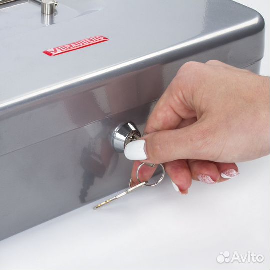 Кэшбокс 9х24х30, ключевой замок, цвет 