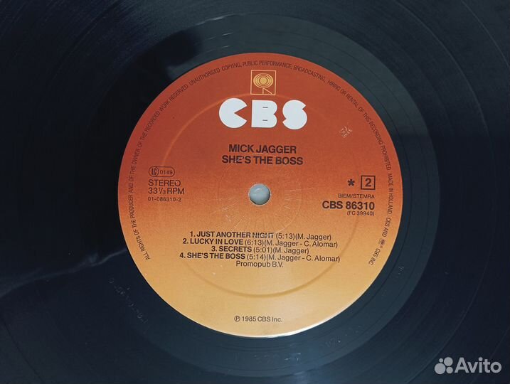 LP Mick Jagger - She's The Boss Holland CBS 1985г
