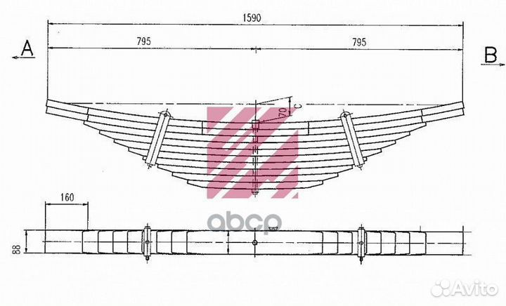 Рессора Scania о.н. 1398987 (M1017200, ER 13989