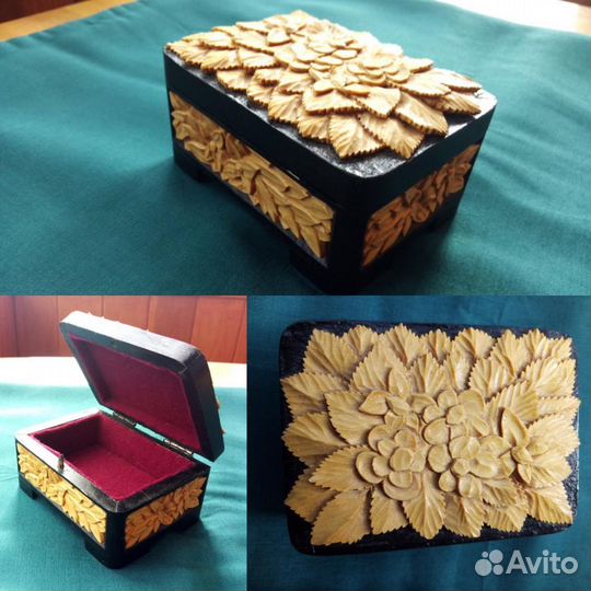 Шкатулка из дерева, металла, мельхиора, СССР