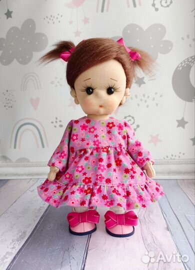 Игровая текстильная кукла ручной работы