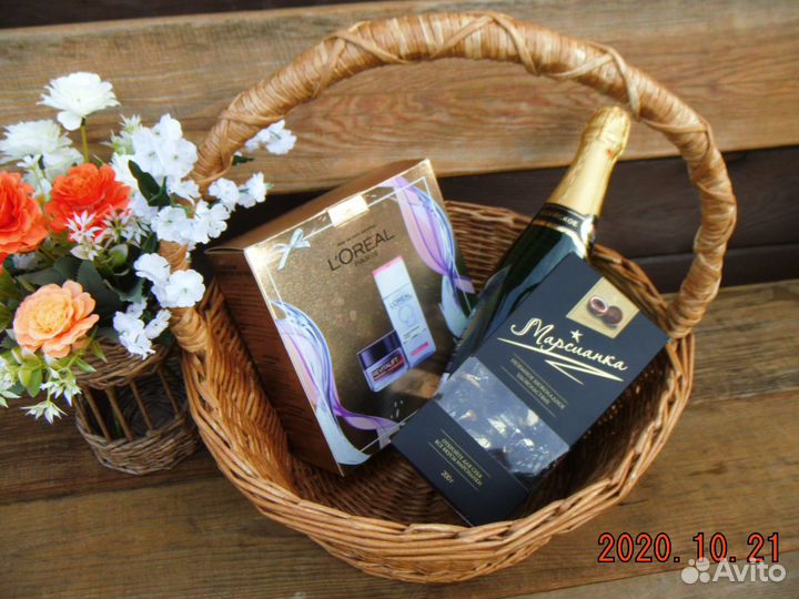 Корзина большая подарочная плетеная своими руками